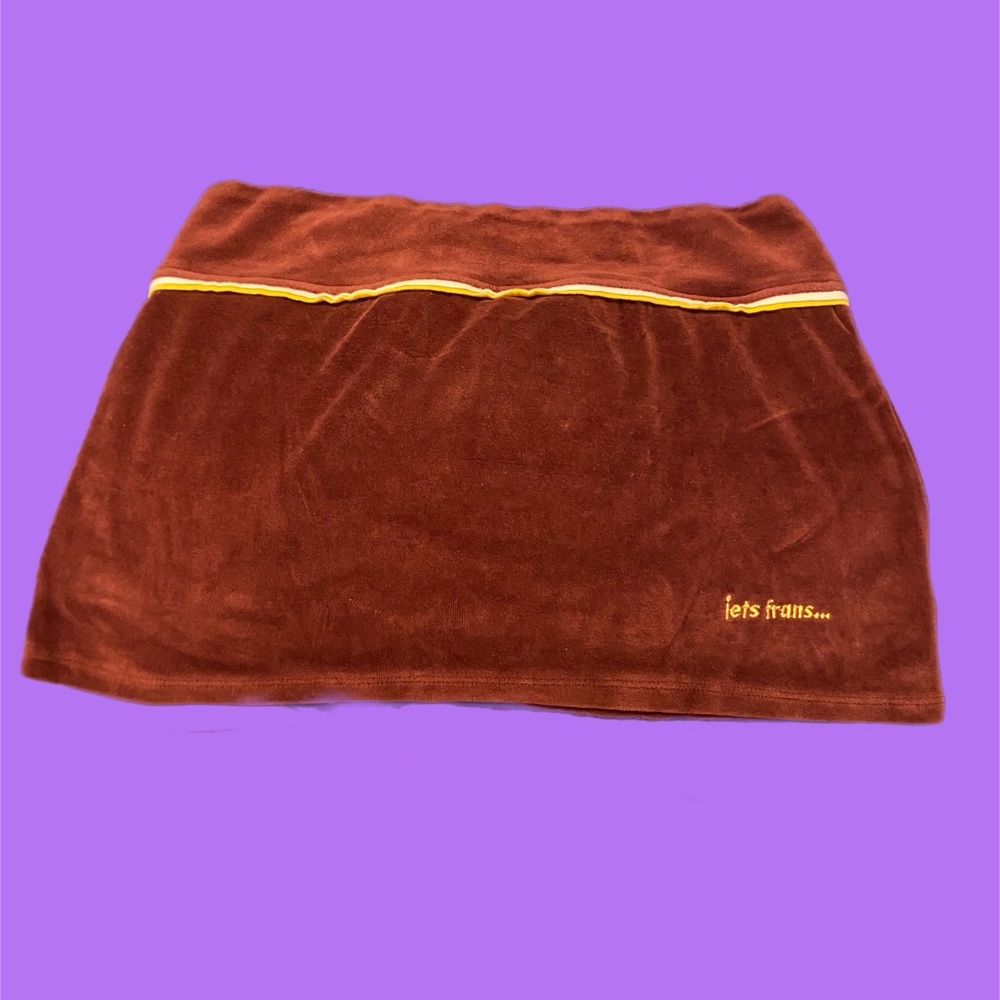 les fran velour mini skirt